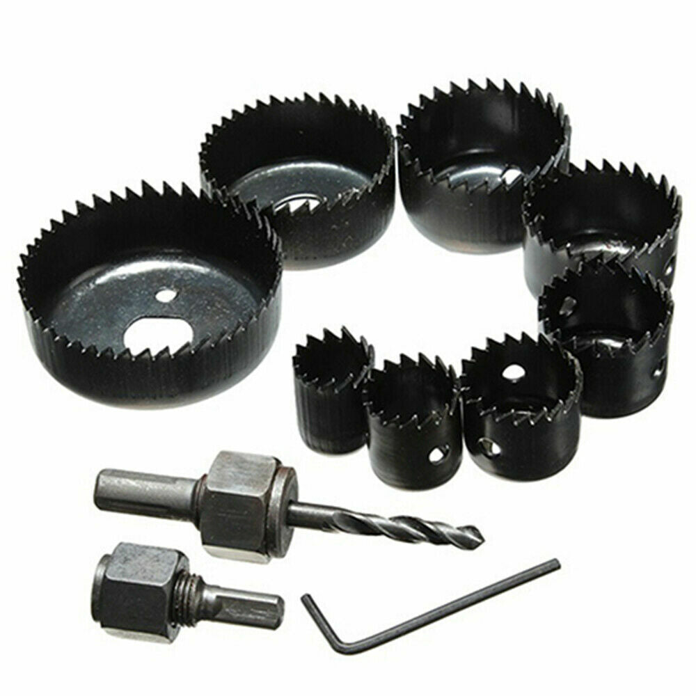 11PCS HOLE SAW CUTTER SET Round/Circular Drill Cutting Case Kit Metal/Alloy/Wood - 2bazar4