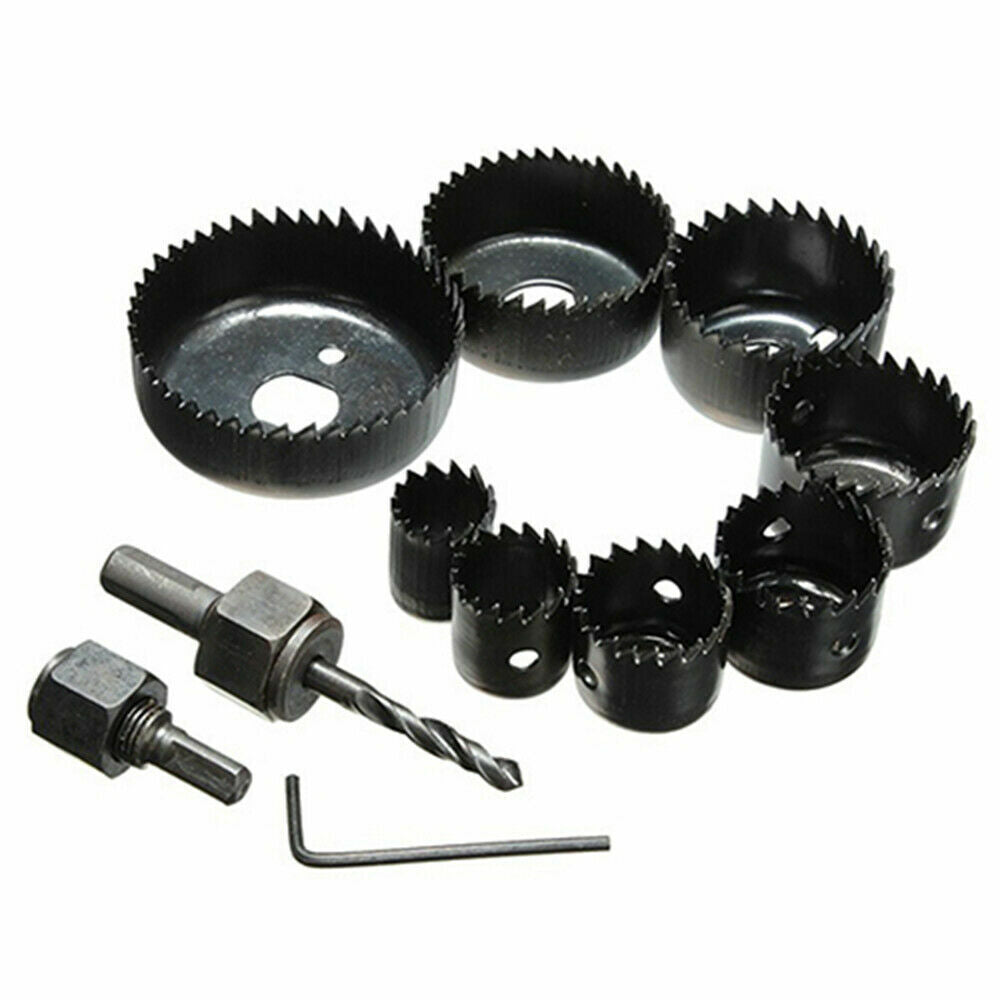 11PCS HOLE SAW CUTTER SET Round/Circular Drill Cutting Case Kit Metal/Alloy/Wood - 2bazar4