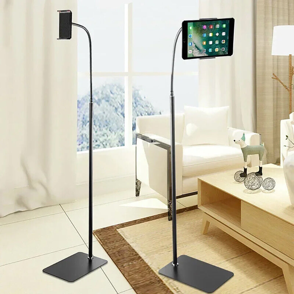 Tripod Floor Stand Holder-Adjustable Gooseneck For iPad iPhone Tablet Universal