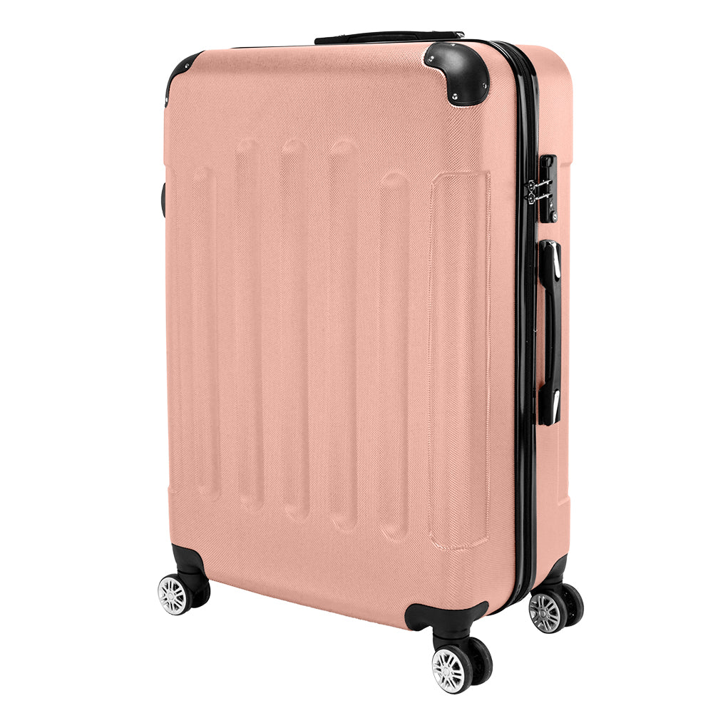 3 Pcs Suitcase Lightweight ABS Carry-on Hand Luggage 4 Spinner Wheels Trolley Case