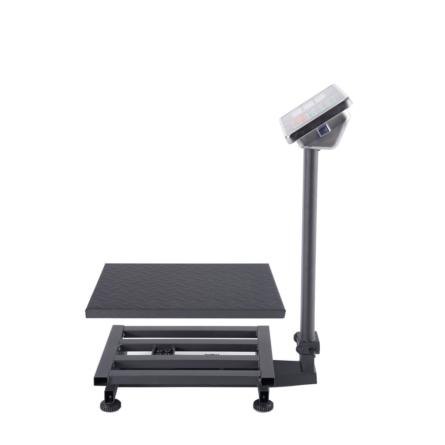 100KG/220lbs LCD Digital Personal Floor Postal Platform Scale with 30*40 Platform & 0.6mm Plate Black UK Plug
