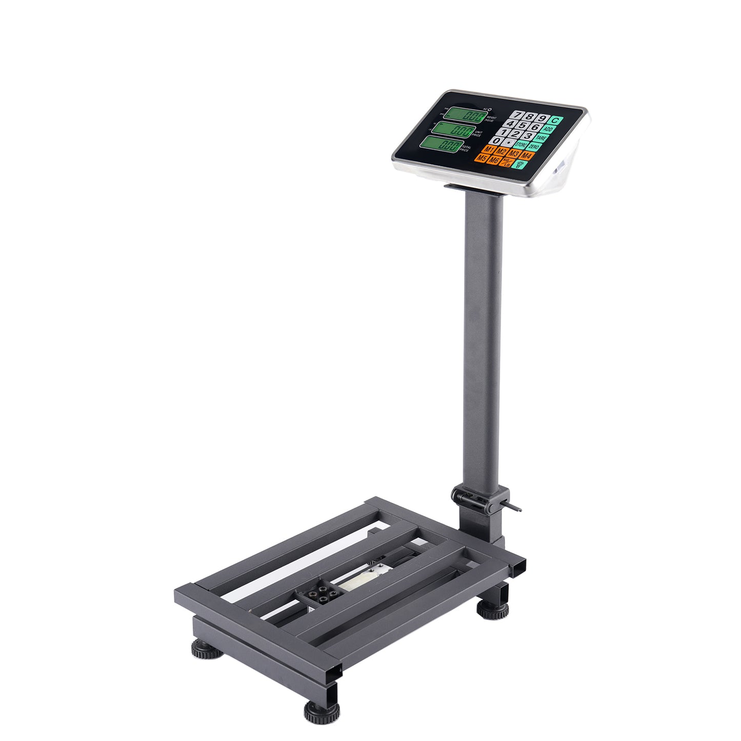 100KG/220lbs LCD Digital Personal Floor Postal Platform Scale with 30*40 Platform & 0.6mm Plate Black UK Plug