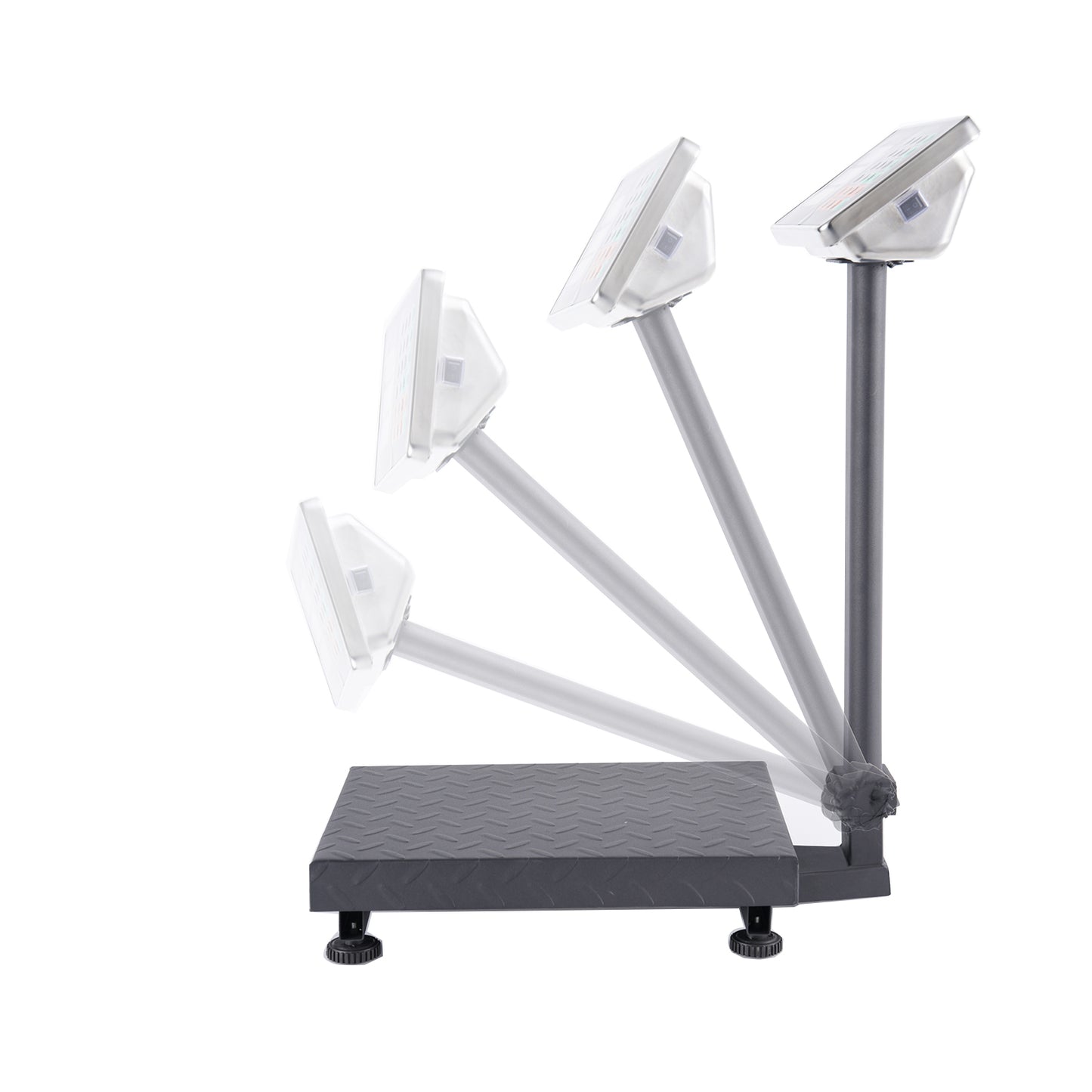 100KG/220lbs LCD Digital Personal Floor Postal Platform Scale with 30*40 Platform & 0.6mm Plate Black UK Plug