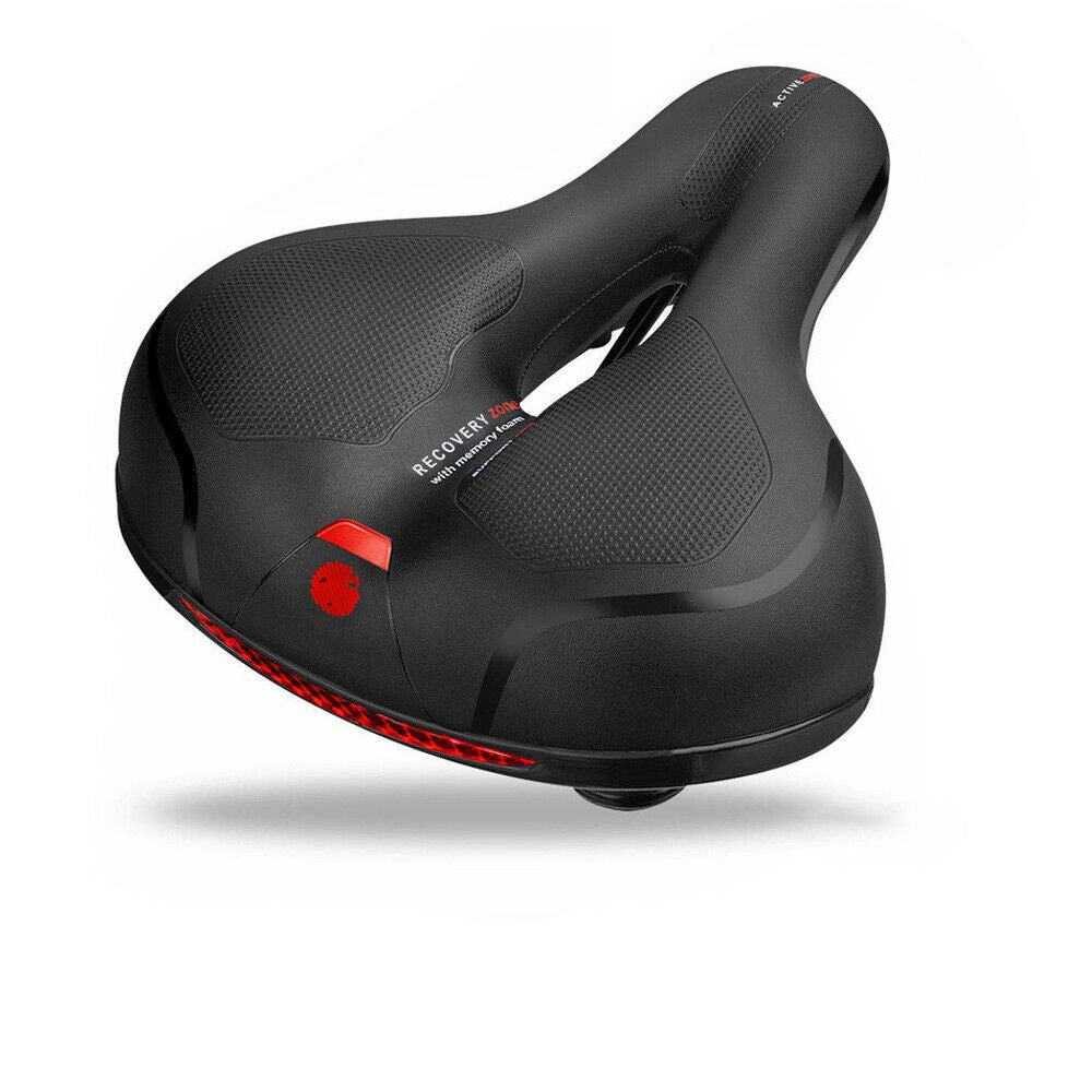 Wide Gel Bicycle Saddle with Dual Spring Suspension – Comfortable Touring Bike Seat for Men & Women (UK)