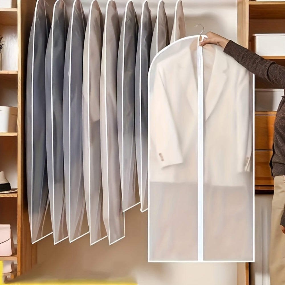 PEVA Garment Bags with Full Zipper for Closet Storage and Protection