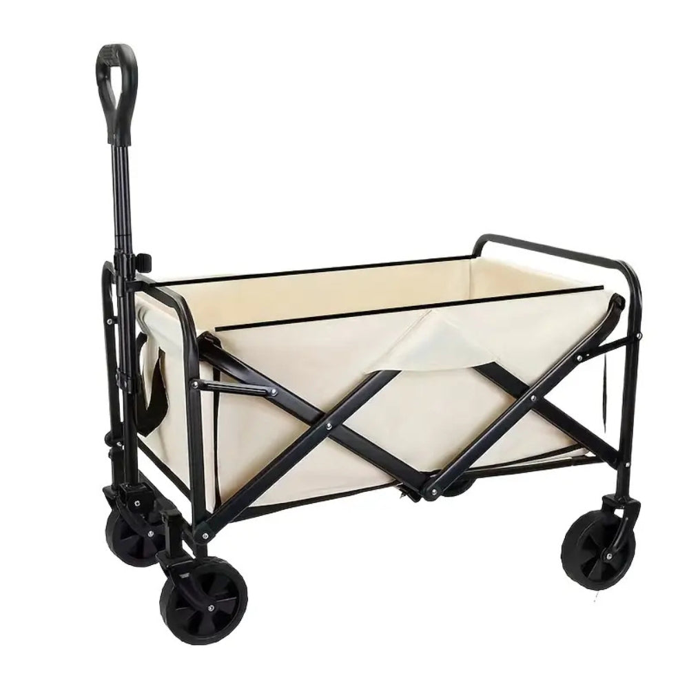 Heavy-Duty Foldable Garden Trolley Cart with 5 Inch Rubber Wheels