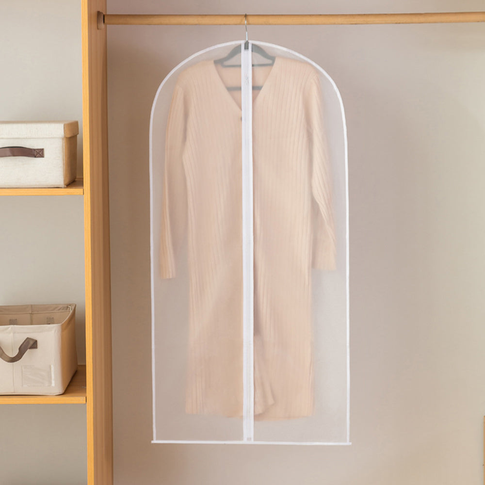PEVA Garment Bags with Full Zipper for Closet Storage and Protection
