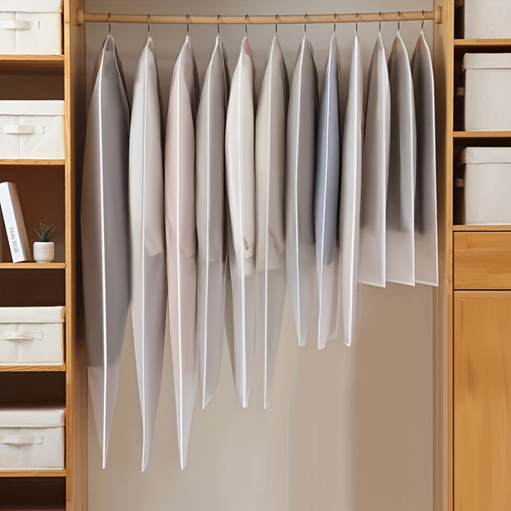 PEVA Garment Bags with Full Zipper for Closet Storage and Protection
