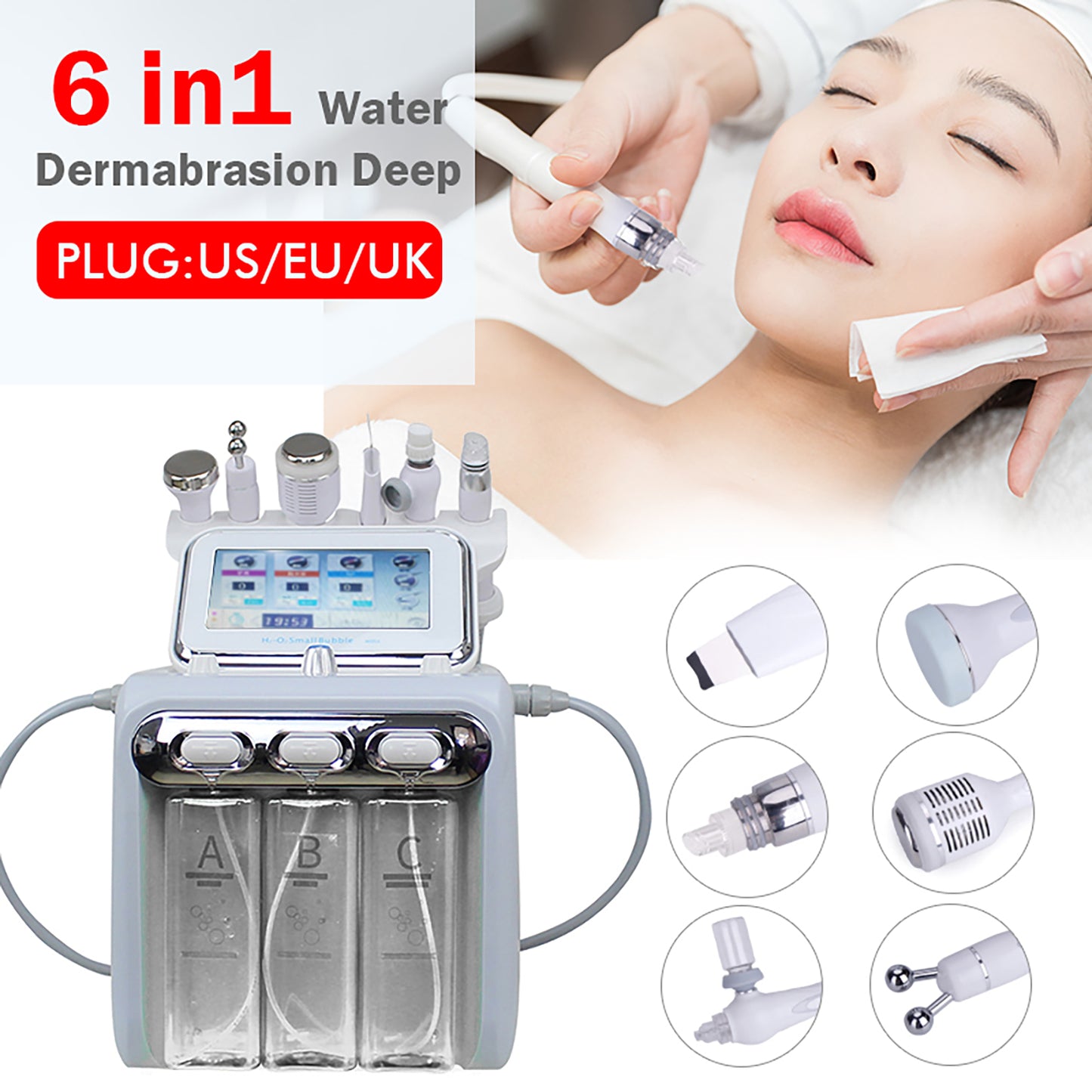6 In1 Hydra Water Dermabrasion Skin Cleansing Hydro Dermabrasion Facial Machine