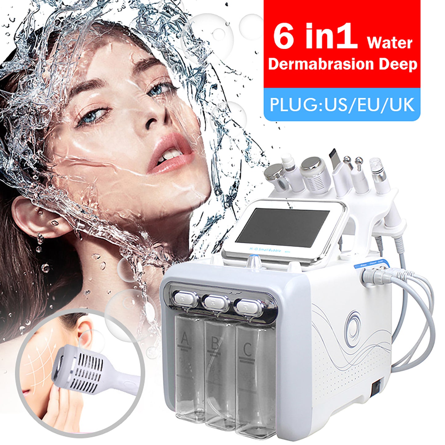 6 In1 Hydra Water Dermabrasion Skin Cleansing Hydro Dermabrasion Facial Machine