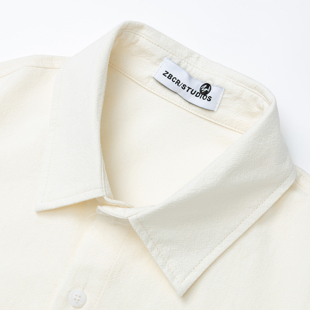 Embroidered short sleeved shirt
