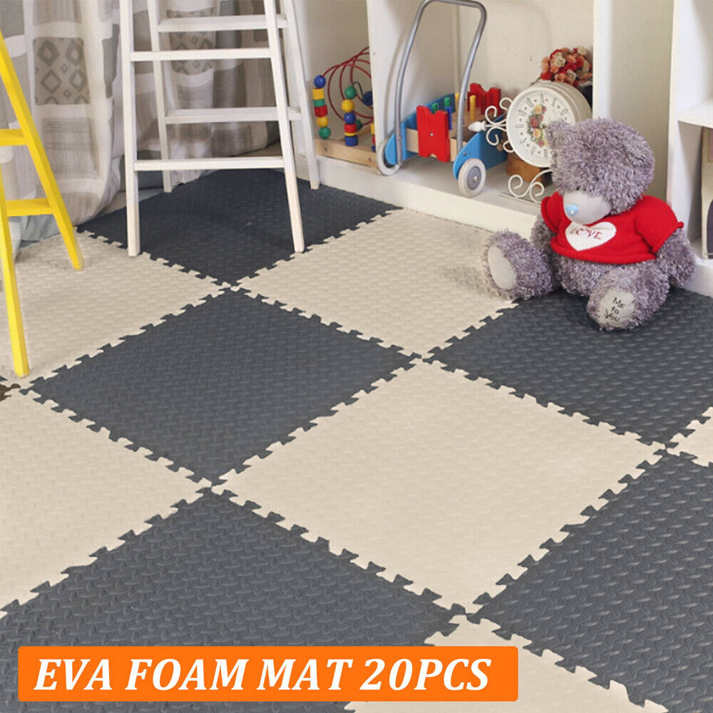 20 Large Soft Foam EVA Kids Floor Mat Jigsaw Tiles Interlocking Garden Play Mats