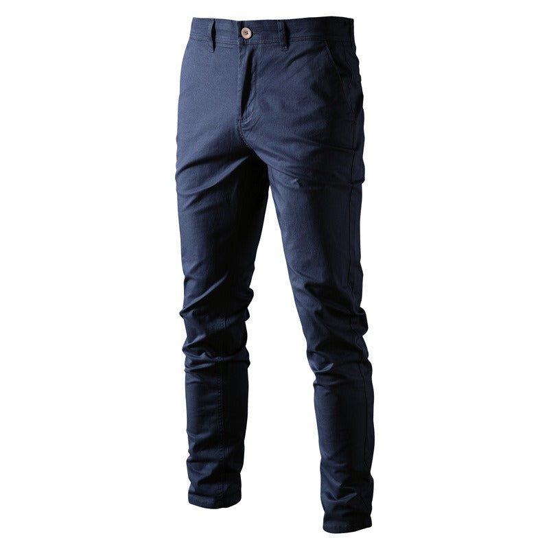 Autumn New Men's Casual Pants Breathable Men's Wear Japanese Youth Business Versatile Thickened Cotton Pants - 2bazar4