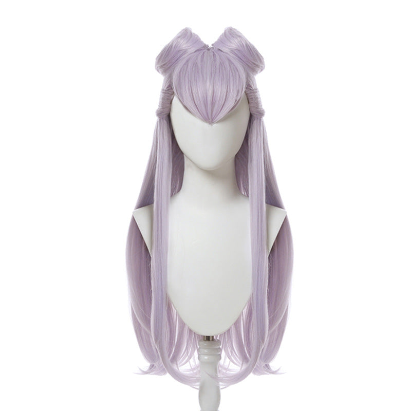 League of Legends cosplay costume KDA girl group widow Evelyn cosplay wig light purple long hair double package eprolo