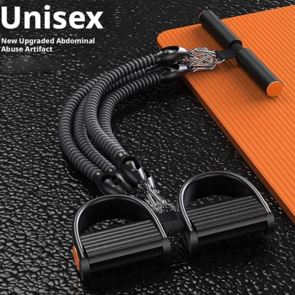 Pedal Resistance Band with 4 Tubes, Adjustable 25-100lb Full Body Workout for