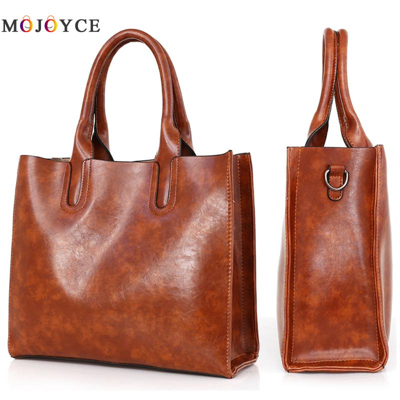 3 Pcs/Set Oil Wax Leather Women Bag Leather Handbags Casual Female Bags Trunk Tote Spanish Brand Shoulder Bag
