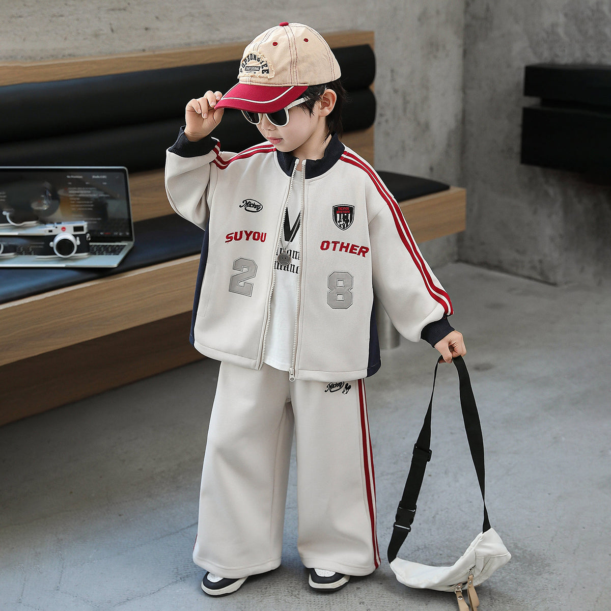 Boys Autumn Two-Piece Outfit Set Trendy Sporty Casual Clothes for Kids Little Gentleman Style