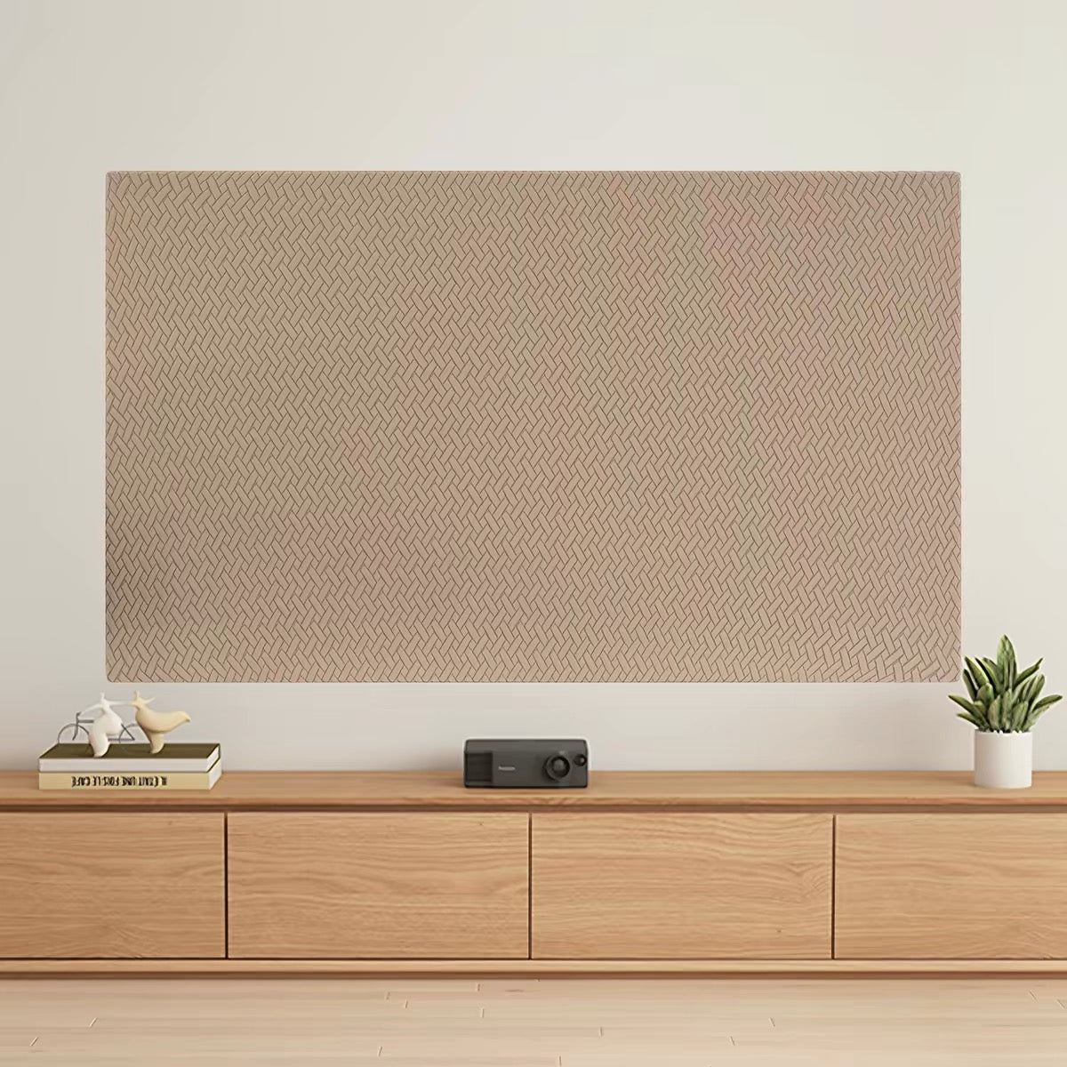 Fabric TV Dust Cover for Wall-Mounted TVs – 100-inch