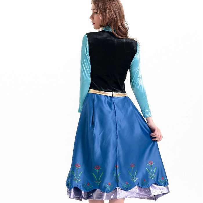 Halloween Frozen Anna Elsa Princess Adult Dress Costume Halloween Princess Clothing