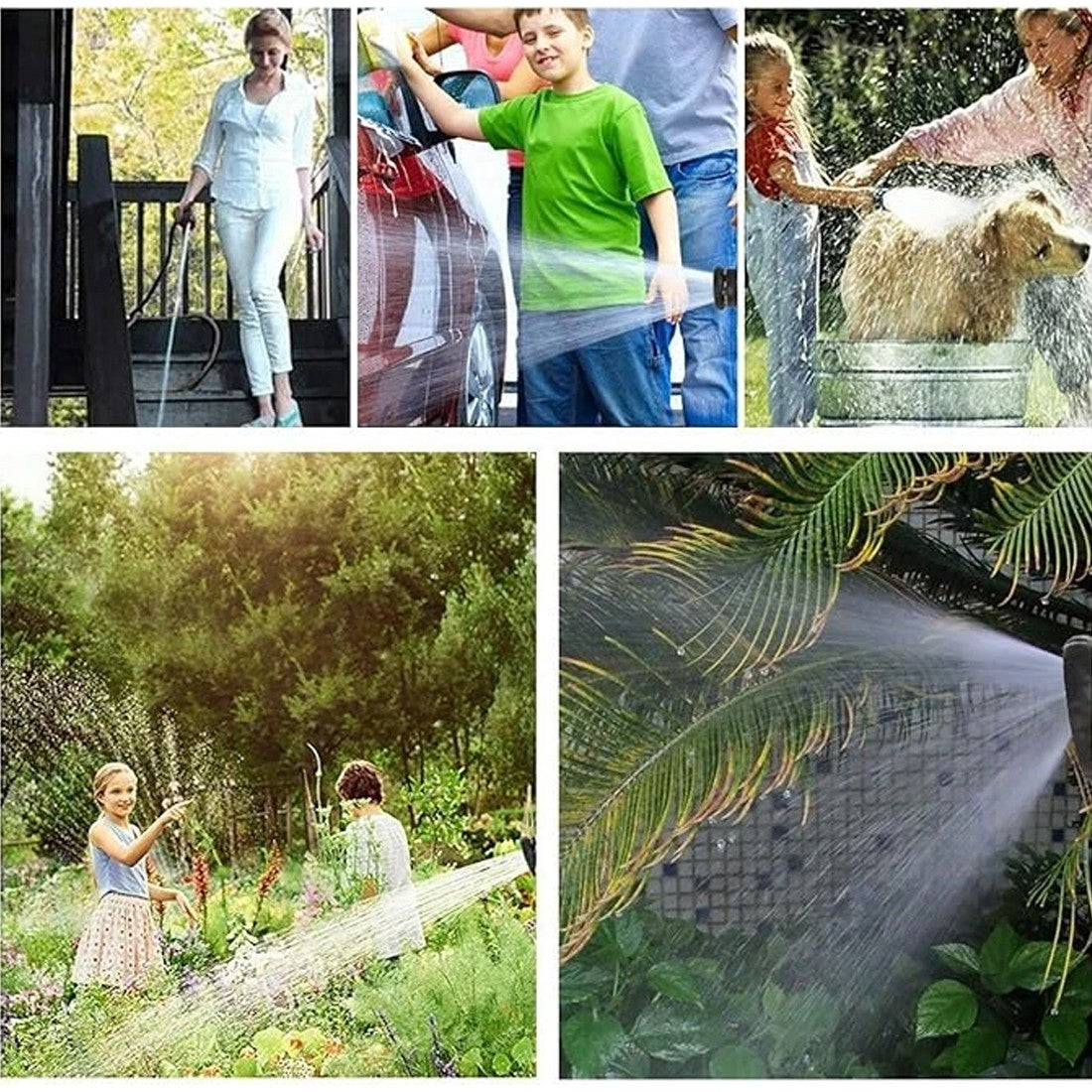 Heavy Duty 100FT Expandable Garden Hose Pipe Flexible With Water Spray Gun UK