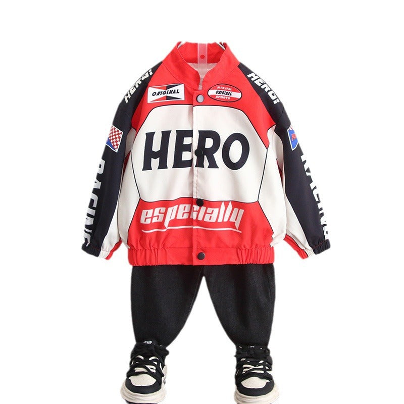 Boys Streetwear Motorcycle Jacket Cool Hip Hop Outerwear - product image 4