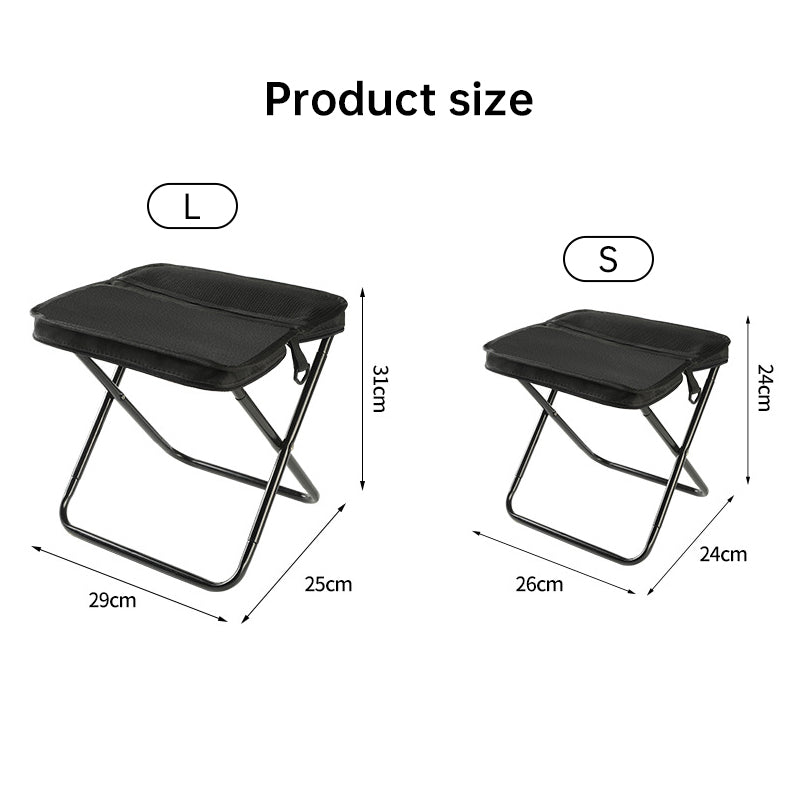 Portable Folding Stool with Steel Frame & Oxford Fabric