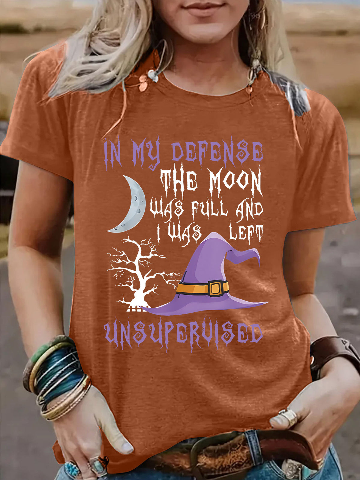 Halloween Witch Pattern Short-Sleeve T-Shirt - product image 14