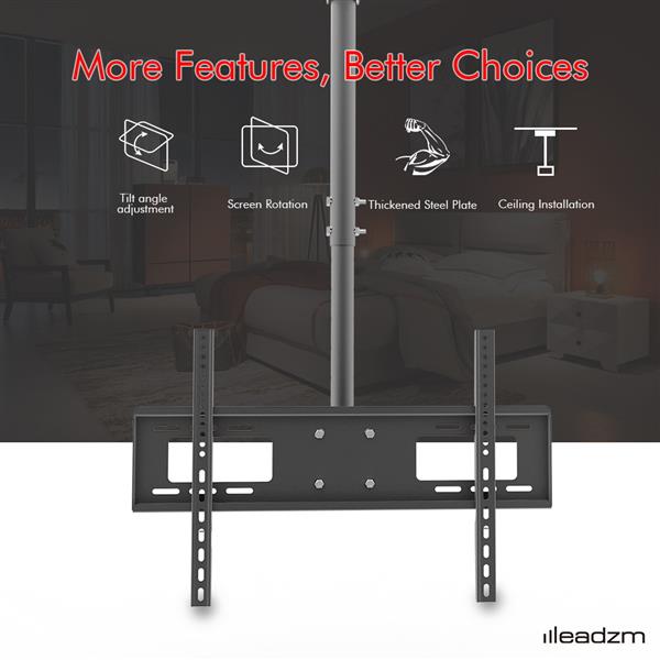 TMC-7006 Ceiling Mount TV Wall Bracket Roof Rack Pole Retractable For 32"-70" Flat Screen