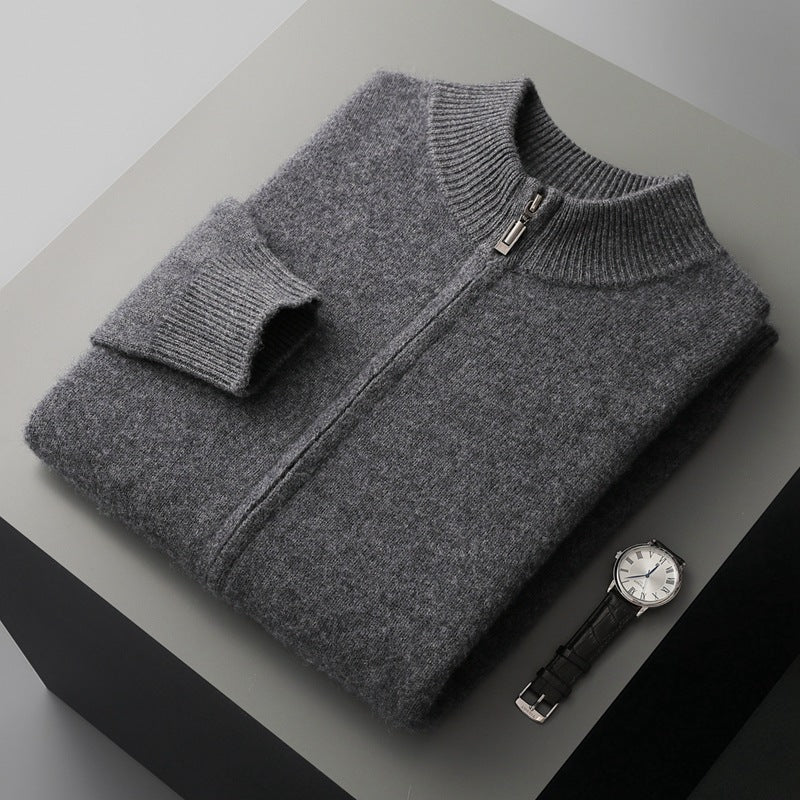 Men's 100% Australian Wool Zip Cardigan & Trousers Set