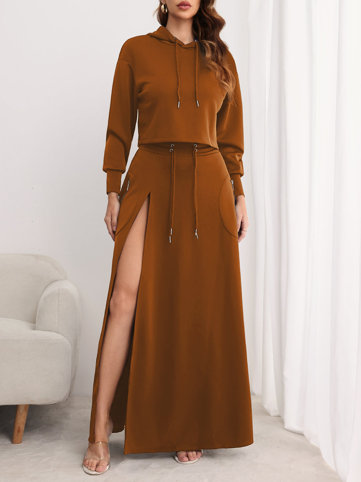 Women's Streetwear Two-Piece Top & Trousers Set