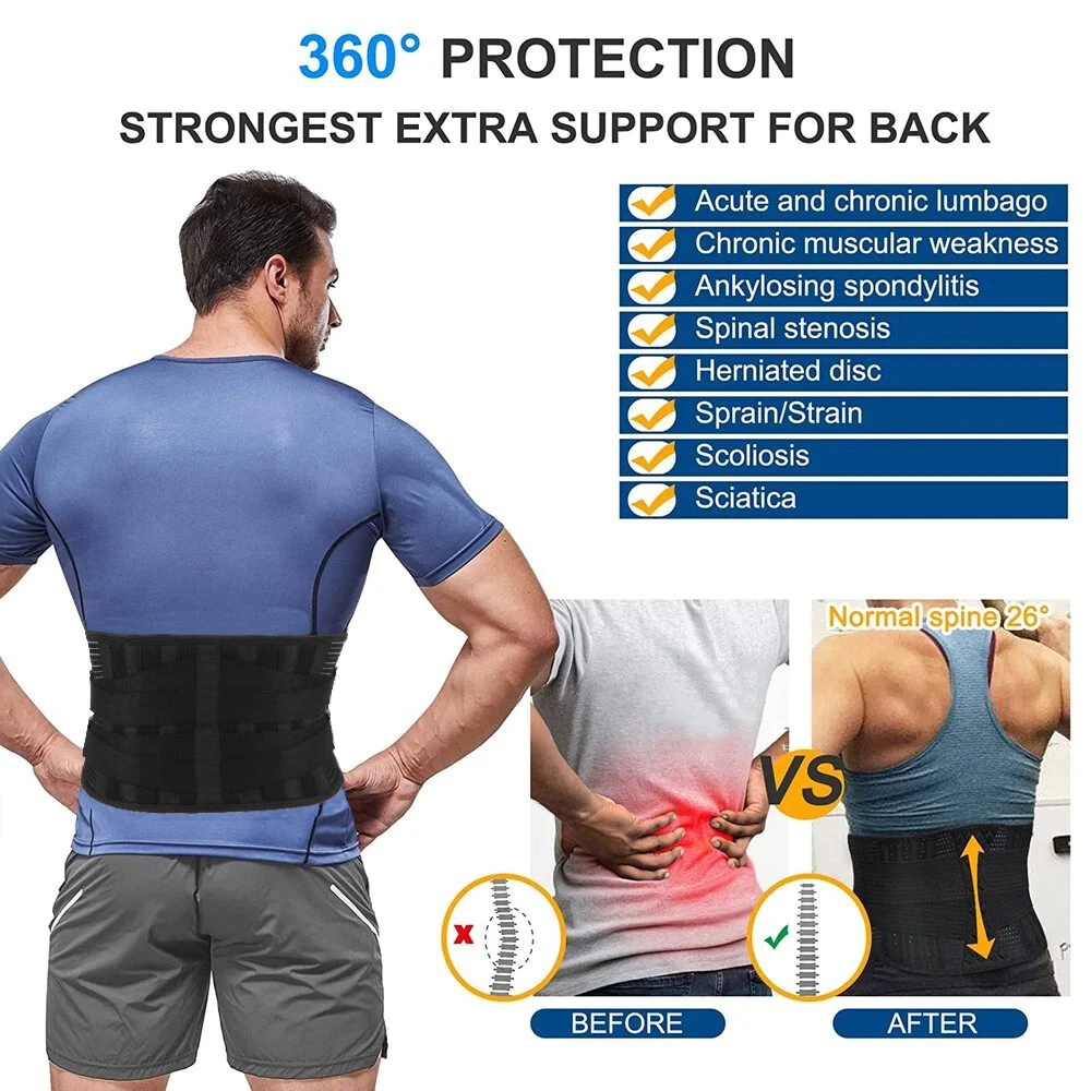 Adjustable Lower Back Brace Lumbar Support Waist Belt For Men Women Pain Relief Waist Belt