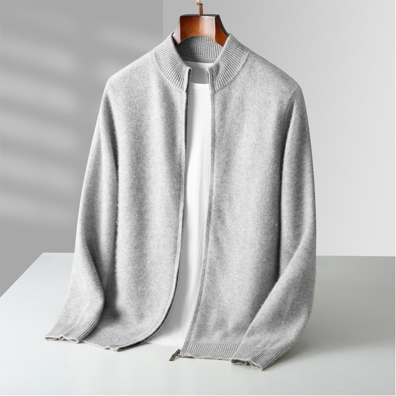 Men's 100% Australian Wool Zip Cardigan & Trousers Set