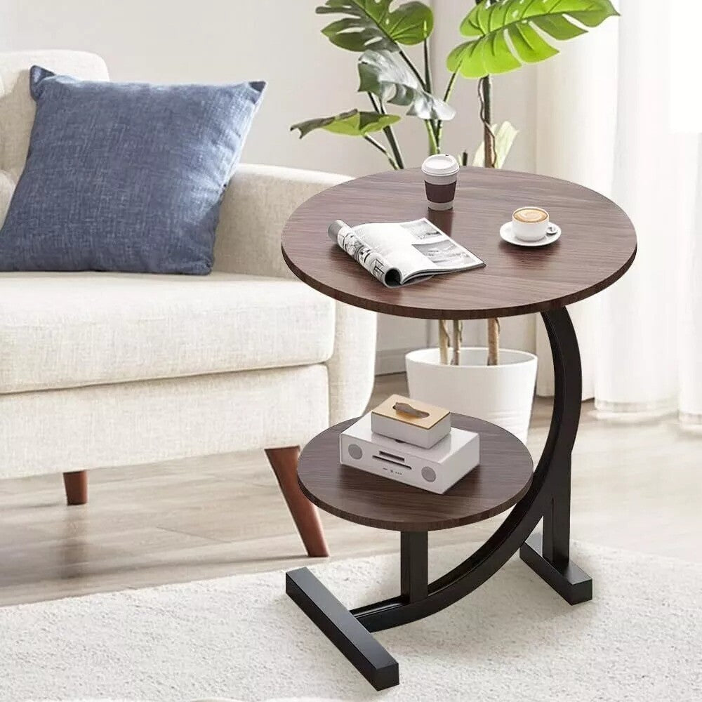Side Table C Shaped for Sofa Coffee End Tables for Living Room Bedside Tables