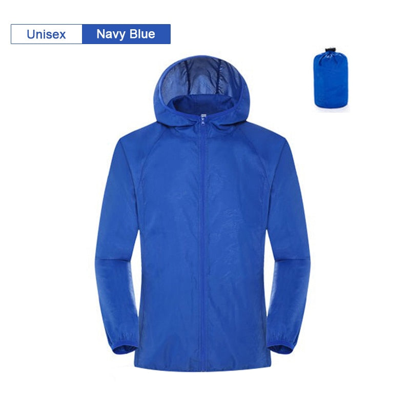 Camping Rain Jacket Men Women Waterproof Sun Protection Clothing Fishing Hunting Clothes Quick Dry Skin Windbreaker With Pocket - 2bazar4