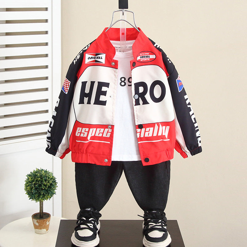 Boys Streetwear Motorcycle Jacket Cool Hip Hop Outerwear - product image 5