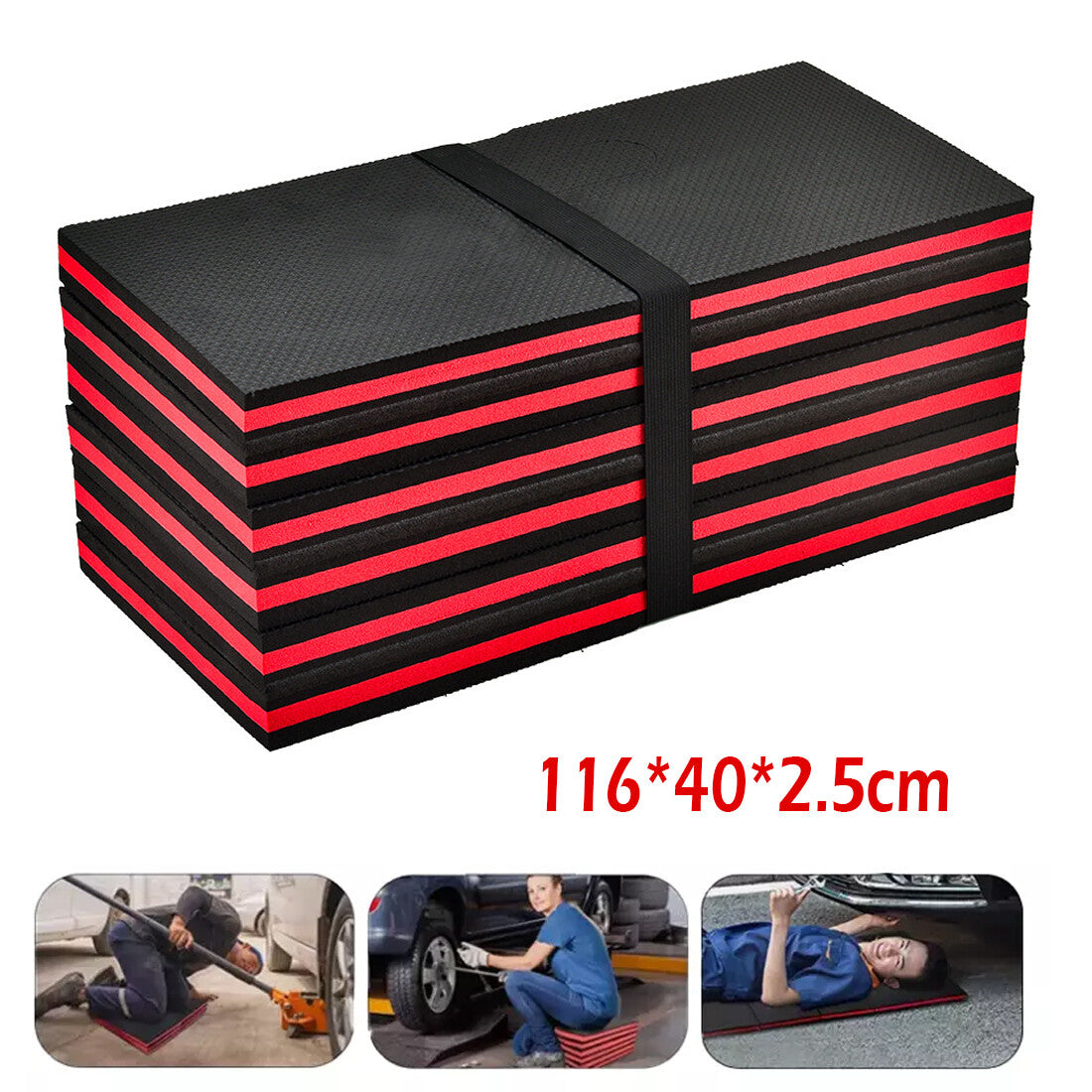 3in1 Mechanics Mat Large Folding Garage Kneeling Laying Foam Work Mat 25mm Thick