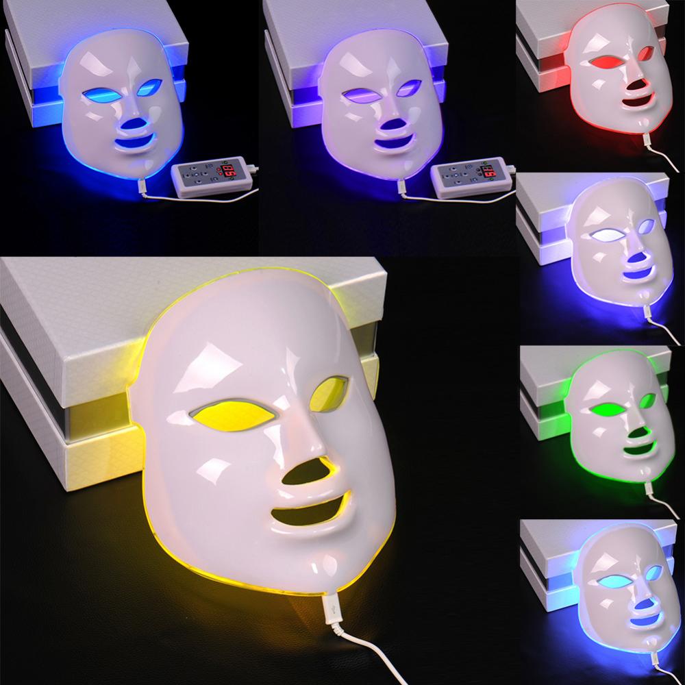 7 Colors Light Photon LED Electric Facial Mask Therapy beauty salon Anti-Aging Wrinkle Removal Skin PDT Skin Rejuvenation Device - 2bazar4