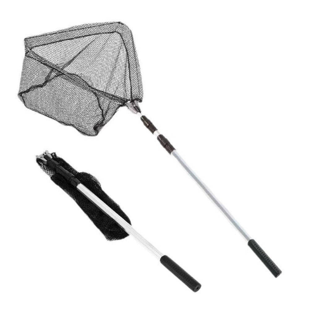 Foldable Landing Net Aluminum Alloy Frame Fishing Replacement Triangular Fishing For Easy Catches Portable Net Corrosions Resistant For Outdoor Activity