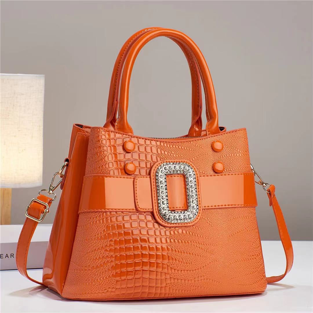Lizard-Pattern Shoulder & Crossbody Bag