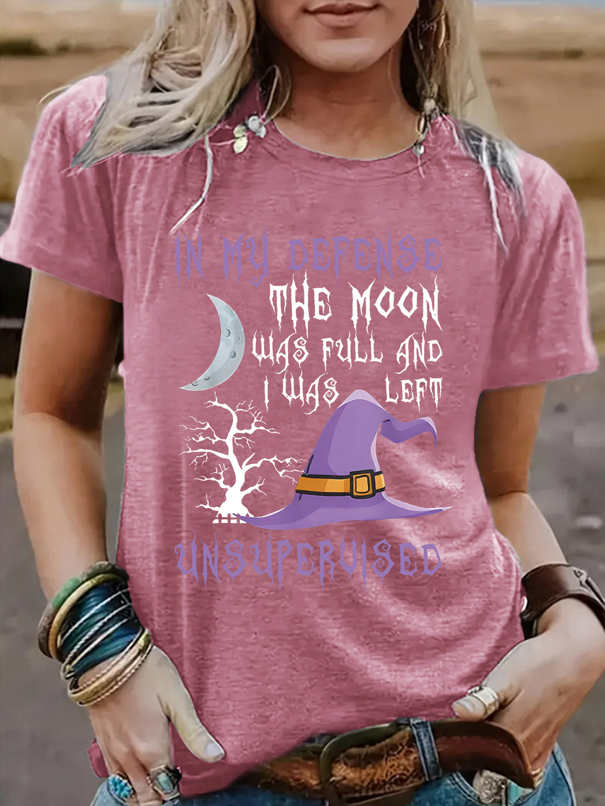 Halloween Witch Pattern Short-Sleeve T-Shirt - product image 6