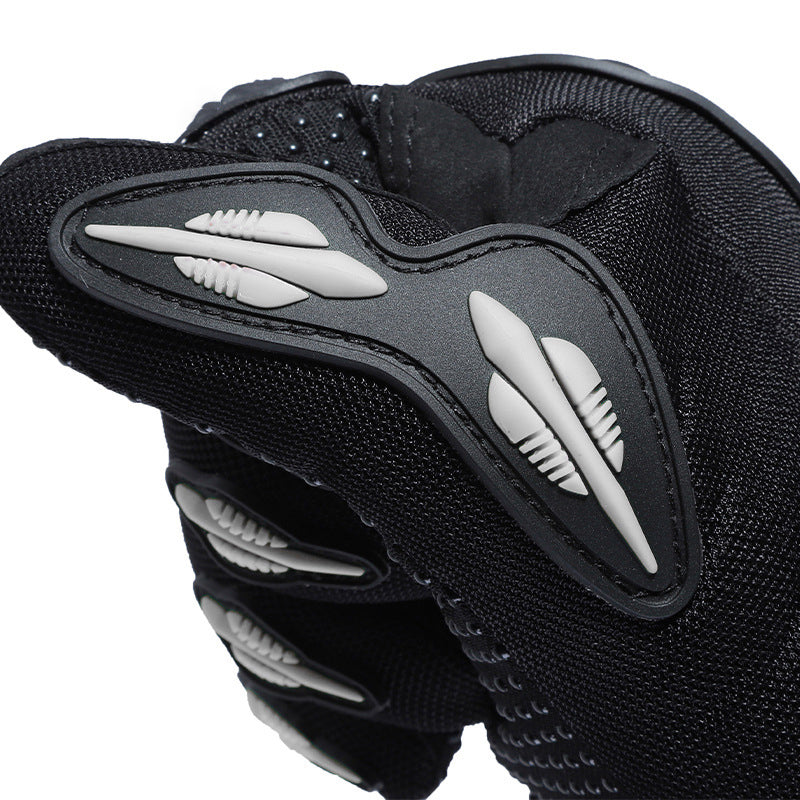 Motorcycle Riding Gloves, All Finger, Summer Breathable, Men's And WomElectric Vehicles, Anti Fall, Anti Slip, Touch ScreenProduct attributes:Material: High quality mesh fabricApplicable age group: adultApplicable gender: neutral/both genders