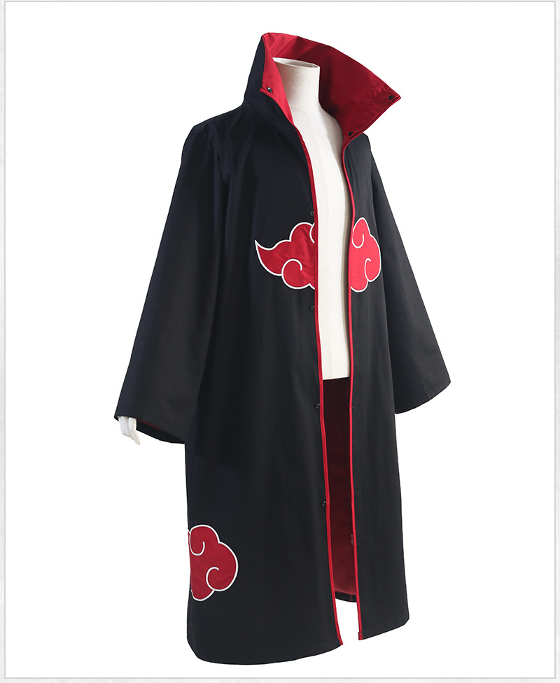 Naruto Akatsuki Itachi Red Cloud Cosplay Cloak