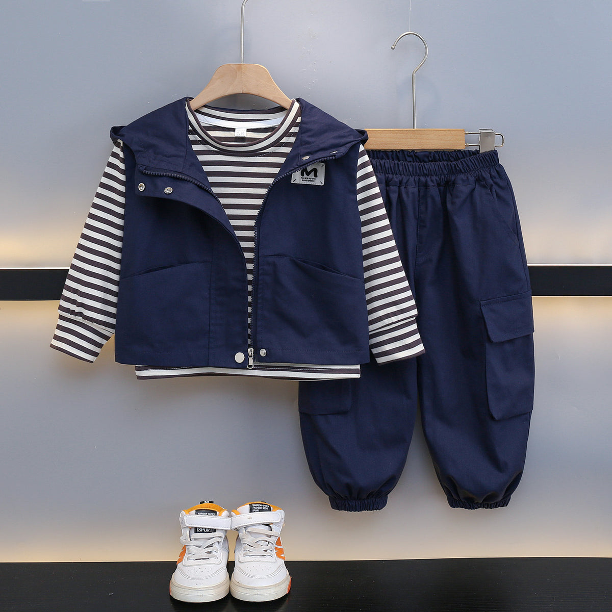 Workwear Vest 3-Piece Set for Boys Autumn Spring Casual Outfit - product image 2
