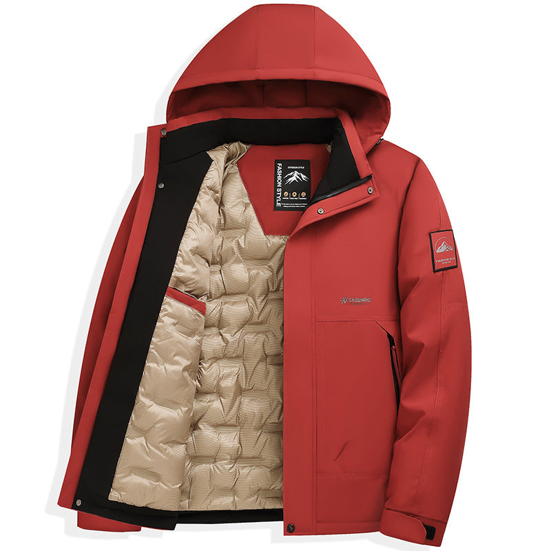 Men's Business Thickened Cotton Jacket with Detachable Hood - product image 7