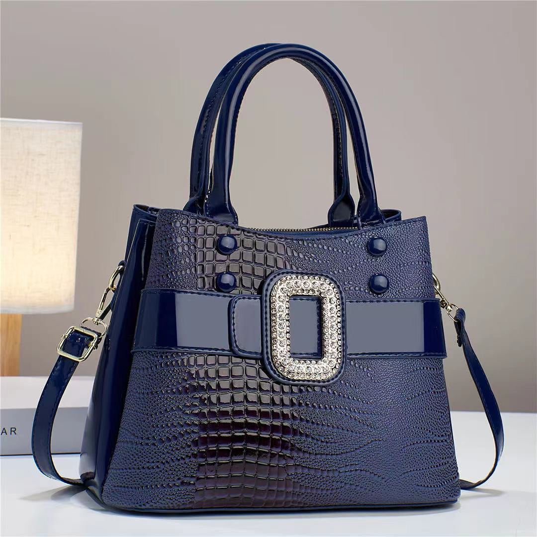 Lizard-Pattern Shoulder & Crossbody Bag
