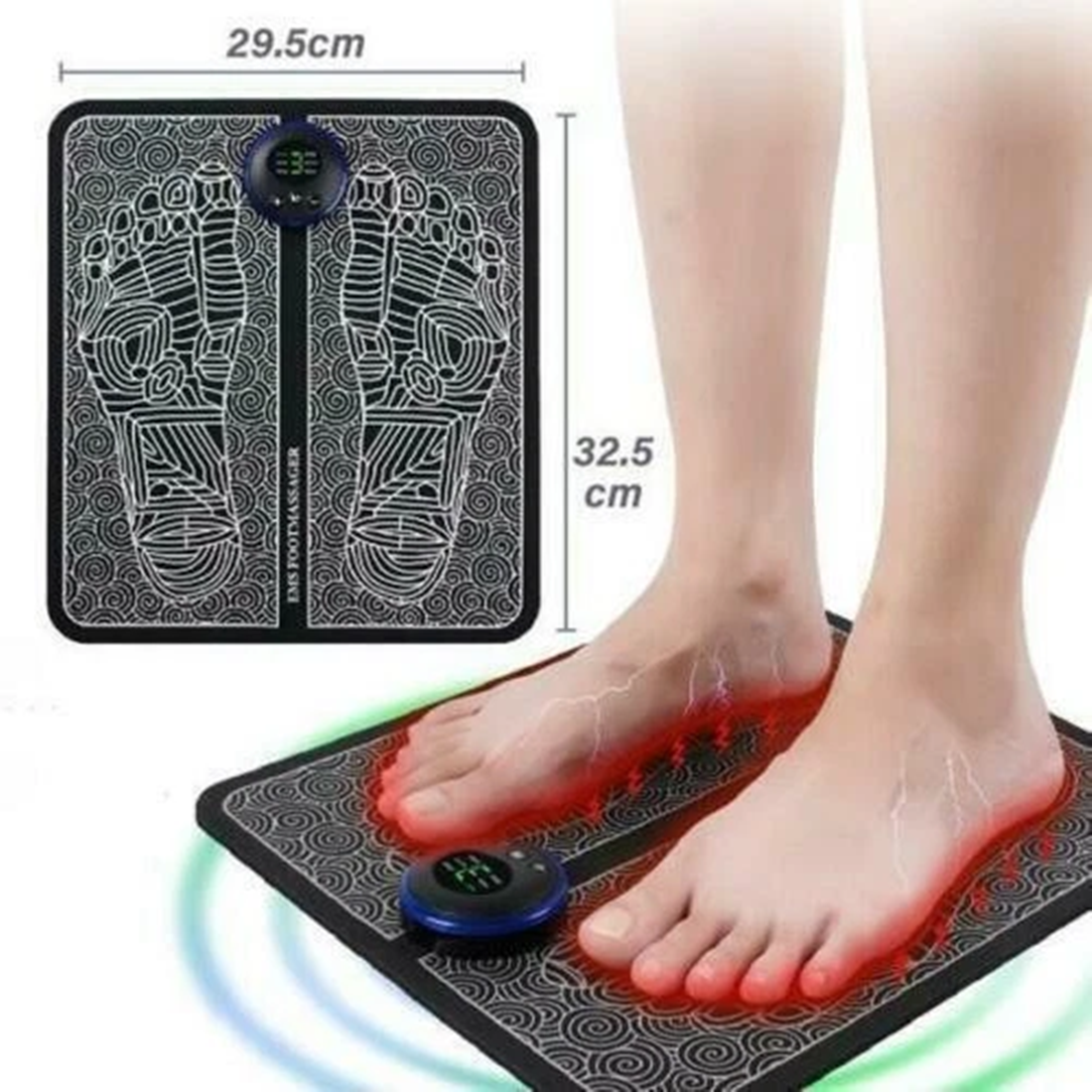 USB Electric Portable Shoulder and neck  Massager+  Foot Massager Pad Blood Circulation Pain Relax Massager Set (US Logistics For USPS/DHL/Fedex/UPS. No designated logistics accepted，TK/TMEU only For self-pickup）