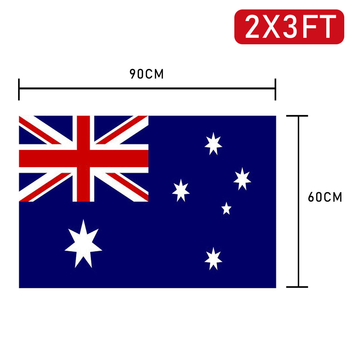 2PCS Australian Flag 60x90cm 2x3FT Outdoor Hanging Garden Decoration Australian Flag