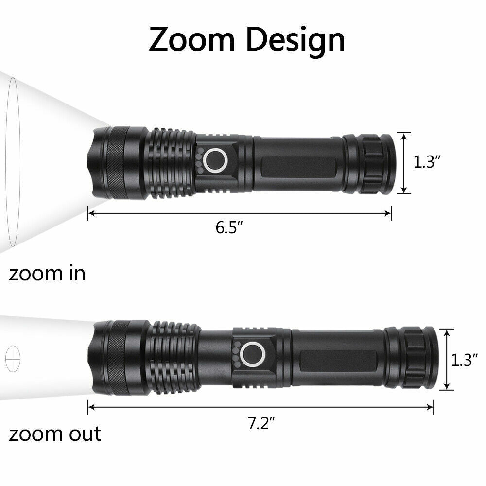 USB Rechargeable LED Flashlight 5-Mode Outdoor Camping Hiking Flashlight(Platform policies vary; relevant qualifications are attached via link, please do not list products without required qualifications)