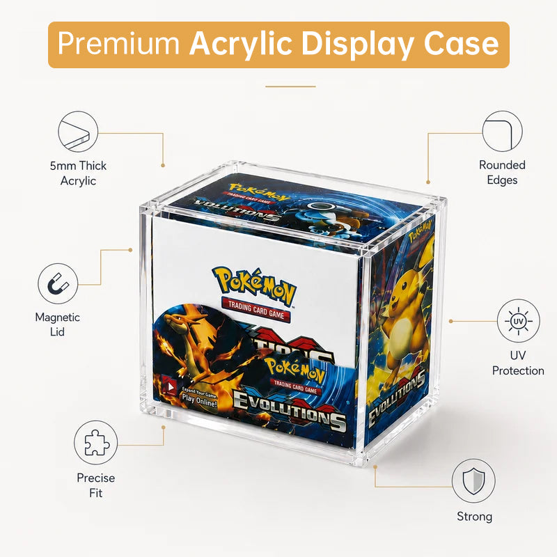 5mm Acrylic ETB Display Case – Magnetic UV-Resistant Lid