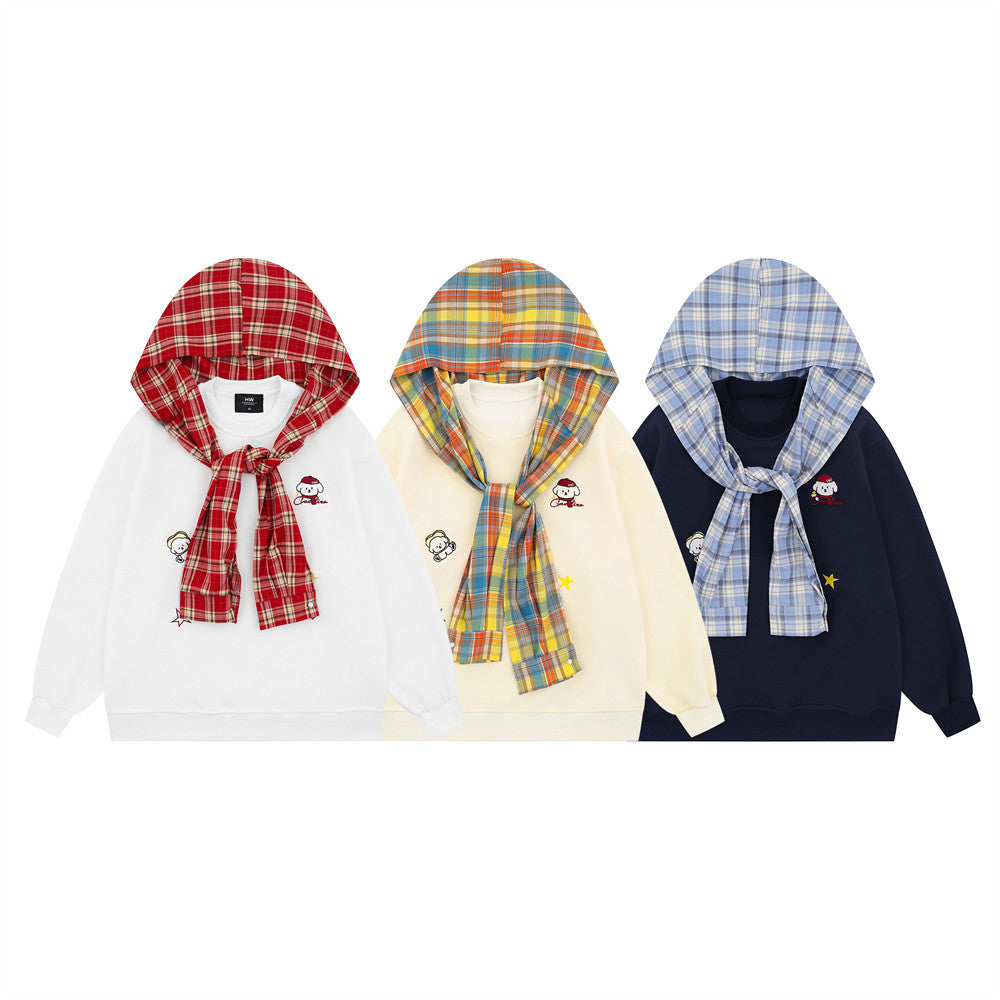 Cartoon Embroidered Hooded Sweatshirt - product image 2